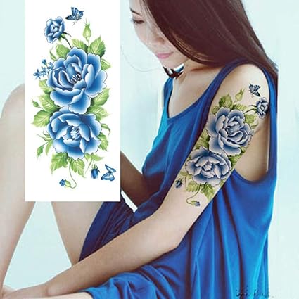 Handaxian 3pcs Rose Autocollants Dart De Tatouage Pivoine