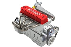 CISON L4 Engine Assembly Kit, DIY Miniature OHV Inline 4-Cylinder 4-Stroke Water Cooled Engine Model for RC Car Display Colle