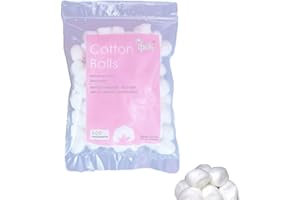 ZGLUZP 100 Pcs White Cotton Balls - Soft Cotton Wool | House Necessary Absorbent Delicate Lightweight Balls and Swabs for Sensitive Skin Household Needs Outdoor Traveling Everyday Use Cotton Balls