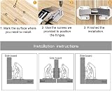 Bohaner 10 Pack Soft Close Cabinet Hinges Full Overlay Kitchen Cupboard 80 view 8