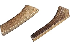 Elkhorn Premium Chews - Small Split Twin Pack (for 0-20 lb Dogs and Puppies) Premium Grade Elk Antlers for Dogs (2 Pieces) Sourced in The USA