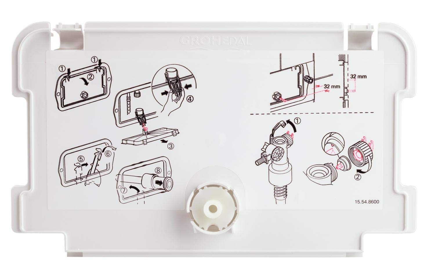 Grohe 43966000 Blind Plate Complete