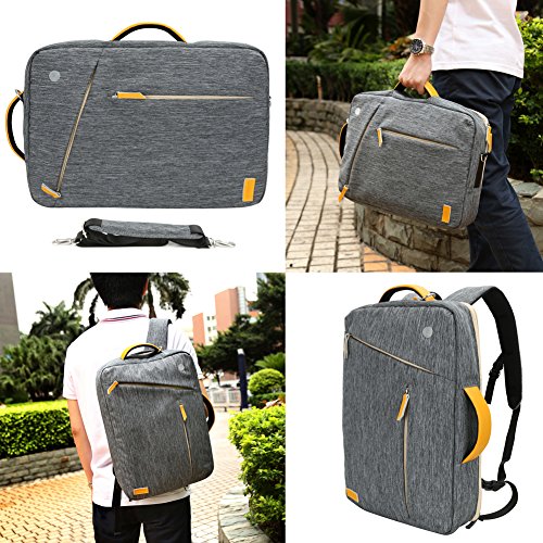 Laptop Briefcase Backpack, Evecase Water Resistant Convertible Laptop