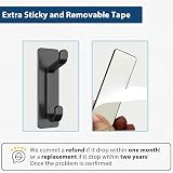 pickpiff Self Adhesive Hooks 6KG, 4 Pack Heavy Duty No-Nail Door Hooks Black view 4