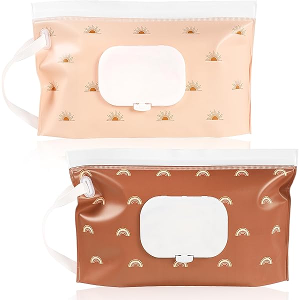 Baby Wipes Dispenser - Portable & Refillable Wet Wipe Pouch