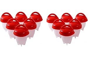 Auch Egg Cooker Silicone, Egg Cooker Without Shell Easy Eggs, Non Stick Silicone Boiled Steamer Eggies,Fast Poaching For Kitc