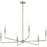 Kichler Alvaro 6-Light Chandelier, Soft Modern Light in Champagne Bronze, for Dining or Living Room, Office or Bedroom (19.25