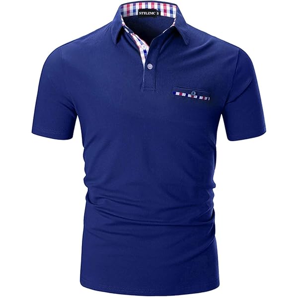 Amazon.com: STTLZMC Men's Polo Shirt Short Sleeve Fashion