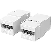 Cable Matters 2-Pack 8K HDMI Keystone Jack, HDMI Coupler Keystone | 8K@60Hz / 4K@120Hz, Female-to-Female Coupler, HDMI 2.1, Wall Plate Compatible, Low-Profile Design