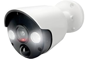 UNIQSTYLE Dummy Fake Camera,Security Camera with Motion Sensor Light & Flashing Red LED, Simulated Surveillance CCTV, IP44 Indoor Outdoor, UQ-SCDMY-T846L
