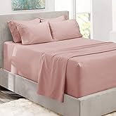 Hearth & Harbor Bed Sheets, Luxury Soft 6 Piece Bed Sheet Set Extra Deep Pocket Fitted Sheets Fits Mattress up to 21", Double Brushed Bedding Sheets & Pillowcases,