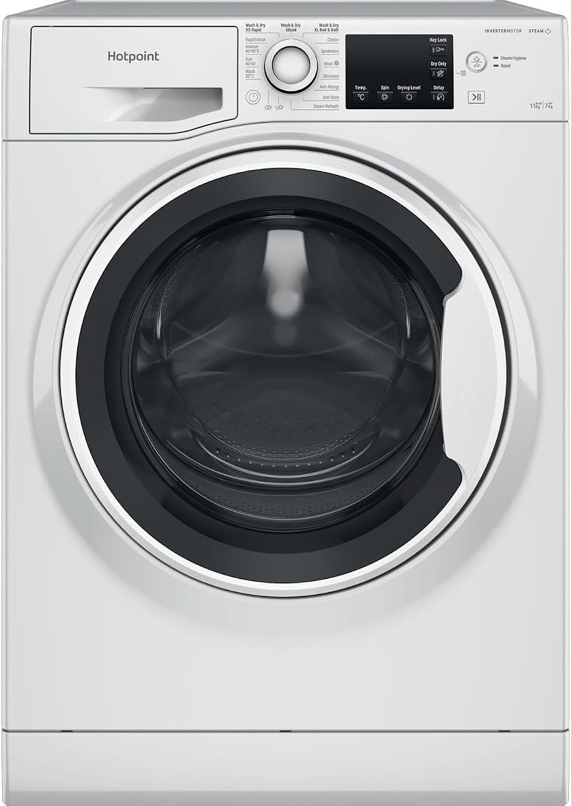 Hotpoint 11kg Wash 7kg Dry Freestanding Washer Dryer 1600rpm White