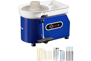 VEVOR 11in Pottery Wheel for Adults Beginners, 450W Ceramic Wheel Forming Machine With LCD Touch Screen, Adjustable 60-300RPM Speed Handle and Foot Pedal Control, 32PCS Accessory Tools Kit, Craft Gift