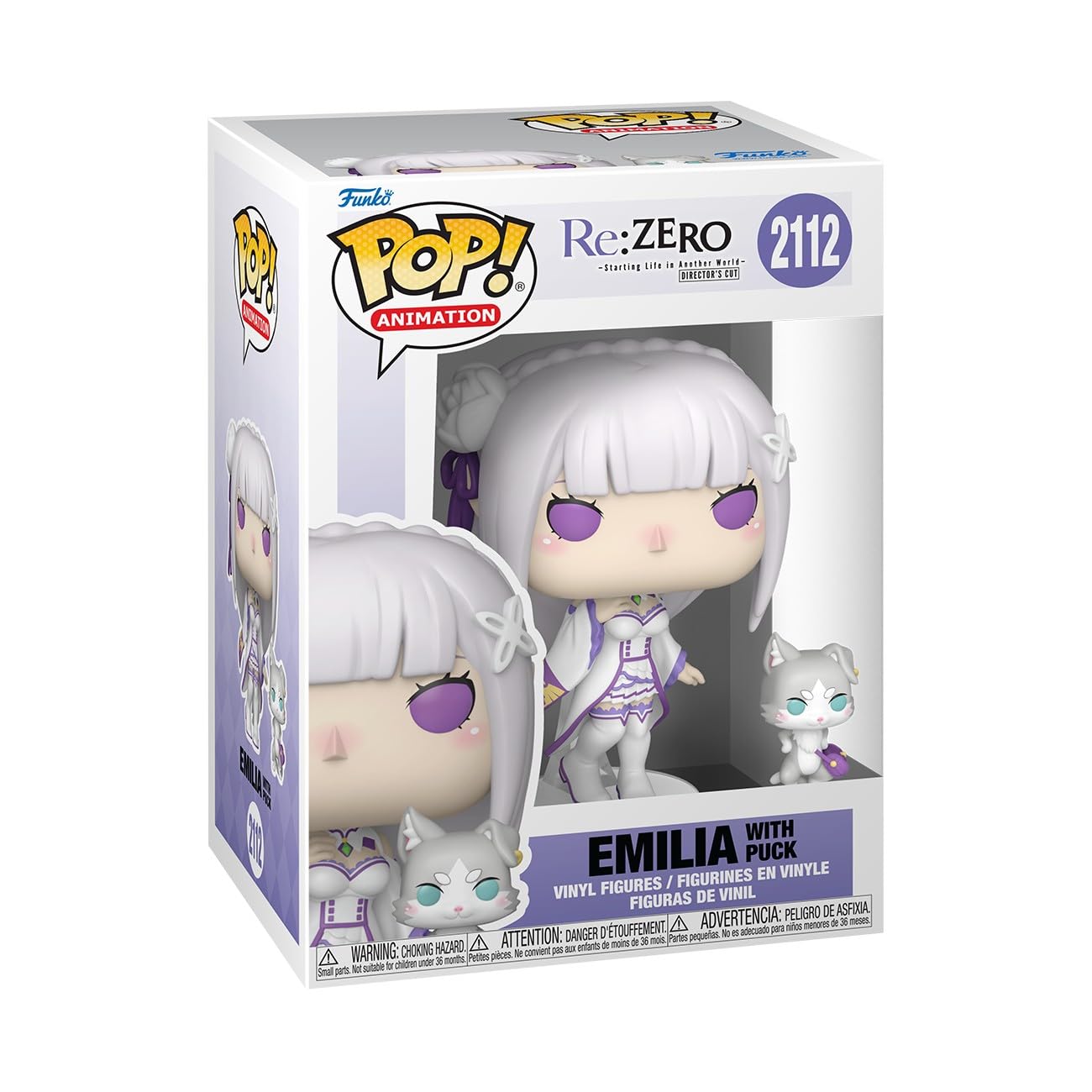 Funko Pop! & Buddy: Re: ZERO - Emilia With Puck - Collectable Vinyl Figure - Gift Idea - Official Merchandise - Toys for Kids & Adults - Anime Fans - Model Figure for Collectors and Display