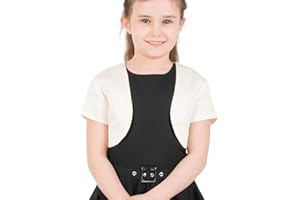 BlackButterfly Kids Satin Short Sleeve Bolero Childrens Girls Shrug