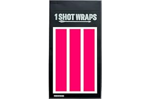 1 SHOT WRAPS Arrow Wraps for Carbon Shafts - Glossy, Bright Colors- Pack of 15- Various Lengths and Widths.