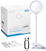 eSynic Magnifying Lamp 5X 10X Glass with Light USB Rechargeable 15 LEDs view 9