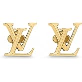Gold-Tone Double Letter Logo Stud Earrings for Women - Fashion Statement Jewelry