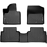 SMARTLINER Custom Fit All Weather 2 Row Floor Mat Liner Set Compatible with 2021-2023 Hyundai Santa Fe