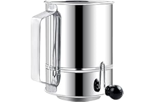 Stainless Steel Crank Flour Sifter, 5 Cup