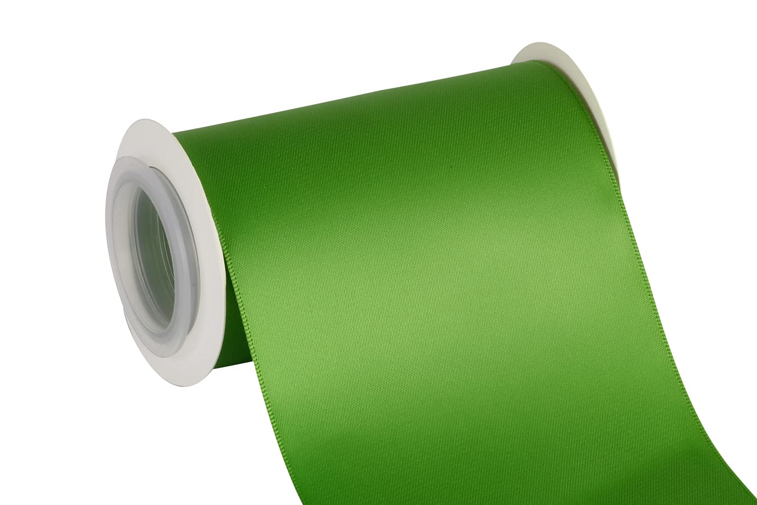 Joycrosso 100mm Double Faced Satin Ribbon 4.5 Meters-Roll Set for Chair Sash Gift Wrapping Party Favor Home Decoration Craft Supplies, Kiwi