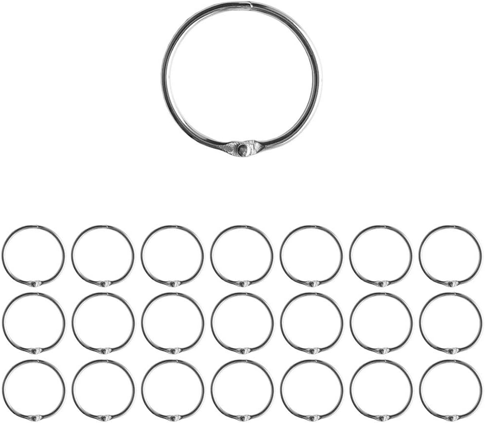 22 Pieces Metal Card Ring Binders HRM30 — Inner Diameter Size 30mm / 1.18 inch