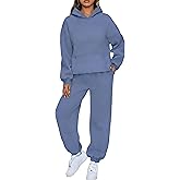 KANSOON Sweatsuits for Women Set 2 Piece Outfits Long Sleeve Hoodie Oversized Sweatshirt Jogger Pants Casual Tracksuit Sets