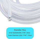 LAVMHAB Silicone Tube 8mm ID x 11mm OD, 1.5M Food Grade Clear Hose Flexible view 2
