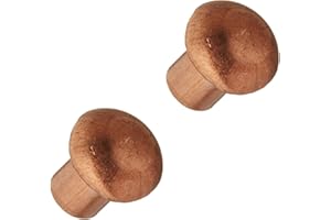 Saim Copper Solid Rivets Round Head Fasteners Rivet DIY Handmade Fasteners Mechanical Firmware Connection Electrical Applications Corrosion Resistance Solid Rivets M5 x 6mm 60pcs