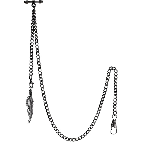 Amazon.com: TREEWETO Pocket Watch Albert Chain T-Bar Watch Chain