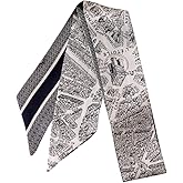 JERLA 100% Mulberry silk Scarf Head Hair Ribbon Handbag Handle wrap Tie Bundle Neckerchief Scarf for women