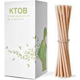 KTOB 200 Count Compostable Sugarcane Straws | 100% Plant-Based, Disposable Drinking Straws for Hot &amp; Cold Beverages