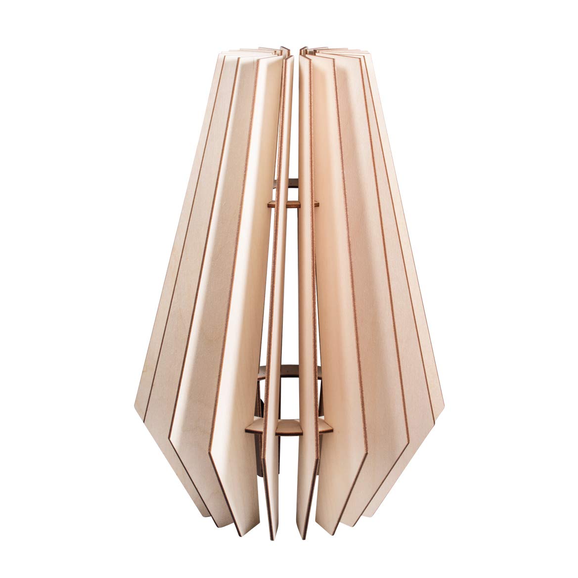 Rayher 62898505 Wood.lamella lamp Stockholm,FSCMixCred., natural, 24x24x35cm, 22-part, box 1Set