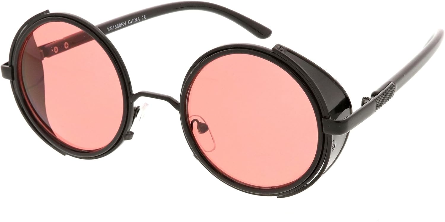 round sunglasses with side covers