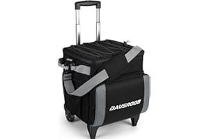 DAUSROOB Rolling Cooler with Wheels and Handle, Heavy Duty Leakproof Soft-Sided Cooler, 12Hrs Ice Retention & Enhanced Stability Wheeled Coolbag, Insulated Travel Cooler for Camping,Grocery,Beach,Outdoor