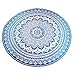 Blue Ombre Mandala Round Roundie Beach Throw Tapestry Hippy Hippie Gypsy Cotton Tablecloth Beach Towel , Round Yoga Mat