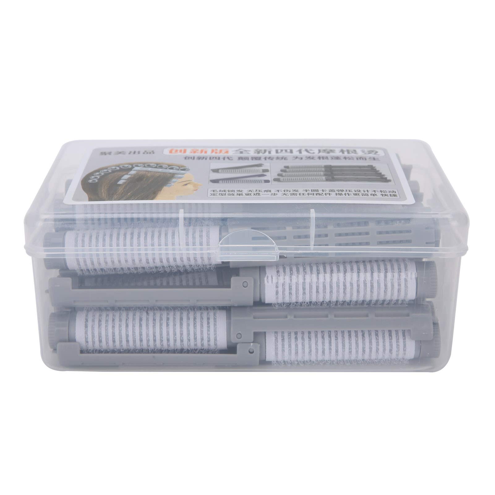 Perm Rods, 20pcs Plastic Resin Plush Lock Hair Designs Perming Rods Perm Rollers with Multiple Vents for Household, Hair Salon(Gray)