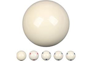 Sinsilvie 2-1/4" White Cue Balls for Pool Table,57.2mm Billiard White Ball,Red or Blue 6 Dot AAA-Grade Billard Balls,6 oz Pool Ball,A Variety of cue Balls are Available.