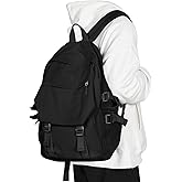 coowoz Casual Daypack Large upgraded version College Laptop Backpack for Men Women Water Resistant Lightweight School Bag Travel Rucksack for Sports High School Middle Bookbag for girls Size L(Black)
