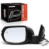 A-Premium Driver Side Power Door Mirror - Compatible with Honda CR-V CRV 2017-2022 - Heated Manual Folding Black Outside Rear