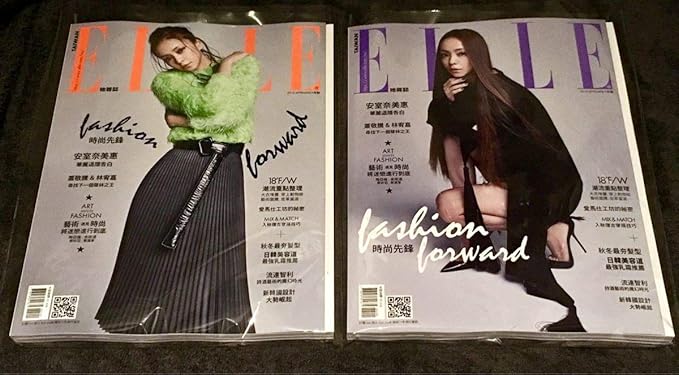 Amazon 日本国内より 安室奈美恵 表紙 Elle Taiwan18年9月号 台湾版雑誌エル 表紙ロゴ 紫オレンジ 2冊セット アニメ 萌えグッズ 通販