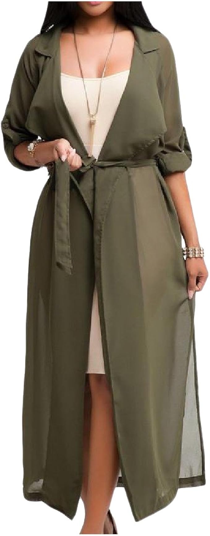 chiffon trench coat