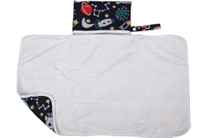 Sigzagor Baby Diaper Changing Mat Pad Portable Foldable Washable Compact Travel Nappy Waterproof Play Mat 30inx18.5in (Rocket