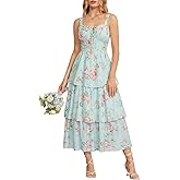 Scarlet Darkness Milkmaid Corset Dress for Women Summer Wedding Guest Dresses Cocktail Floral Sundress with Pockets