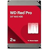 Western Digital 2TB WD Red Pro NAS Internal Hard Drive HDD - 7200 RPM, SATA 6 Gb/s, CMR, 64 MB Cache, 3.5" - WD2002FFSX