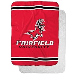 Fairfield University Primary Logo Stripes Sherpa