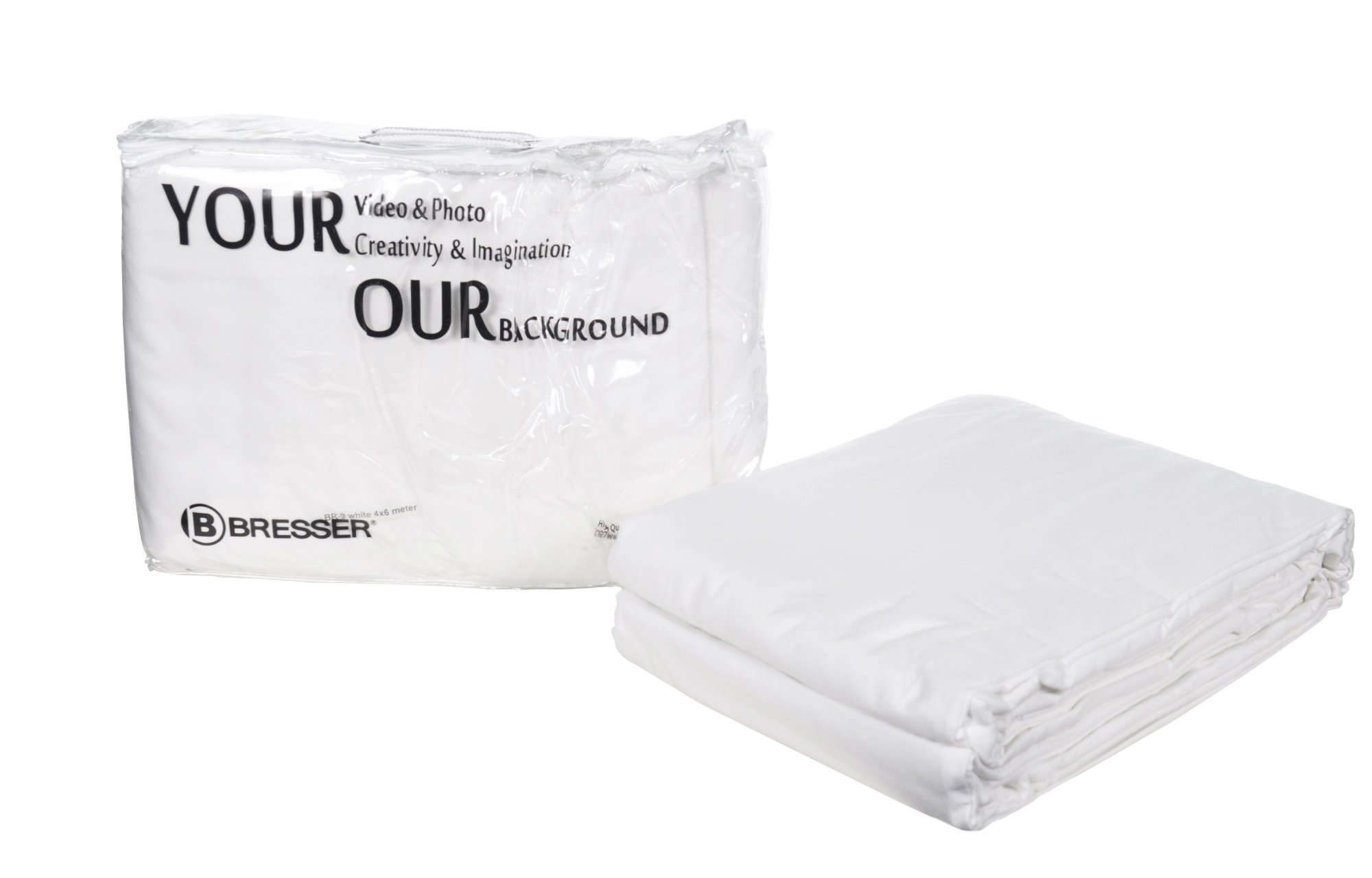 Bresser F000079 Cotton Fabric studio Photography Backdrop 3 m x 6 m White