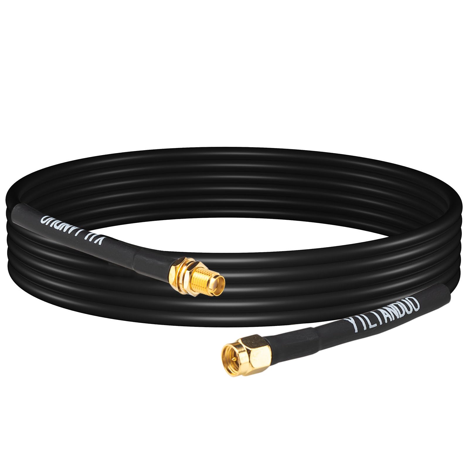 YILIANDUO SMA WiFi Antenna Extension Cable 5M /16.4ft SMA Male to Female Low Loss RG58 Coaxial Cable for 4G/5G/LTE/wifi6E Antenna Wireless Router WLAN Modem Gateway SDR Dongle (Not for TV)