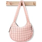 Puffer Tote Bag for Women Large Quilted Tote Bag Quilted Carryall Bag Soft Puffy Crossbody Bag Hobo Handbags Puff Purse