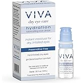 Amcon Viva Hydration Eye Drops | Preservative-Free Dry Eye Relief | Instant Moisture | 0.33 Fl Oz (10 mL)